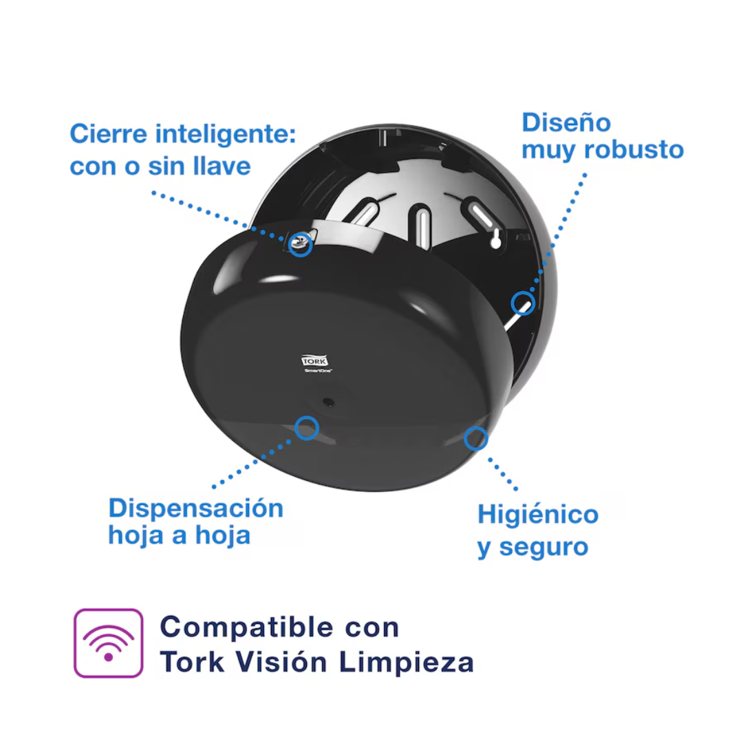 DISPENSADOR TORK® PH SMARTONE NEGRO/BLANCO 680000