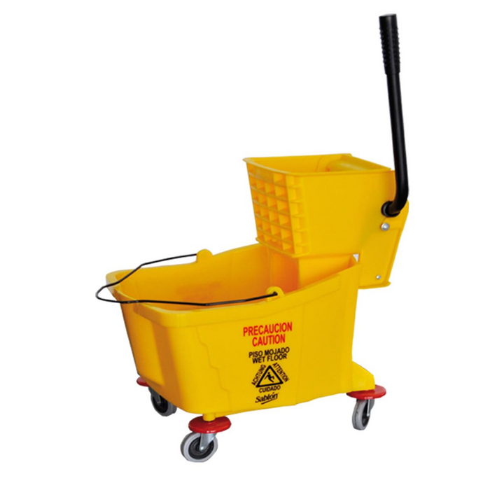 CUBETA EXPRIMIDOR AMARILLA SABLÓN