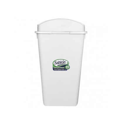 CESTO 80 LITROS BLANCO CON TAPA ELIPTICA SABLÓN®