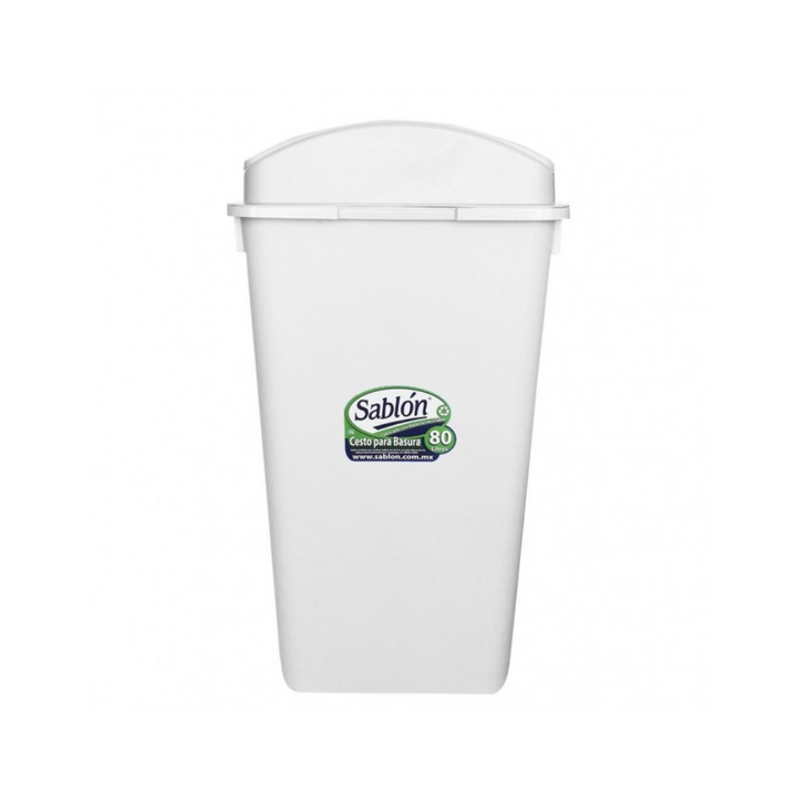CESTO 80 LITROS BLANCO CON TAPA ELIPTICA SABLÓN®