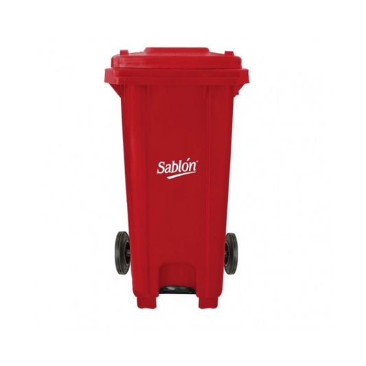 CESTO 120 LITROS ROJO CON TAPA ROJA CON PEDAL SABLÓN®