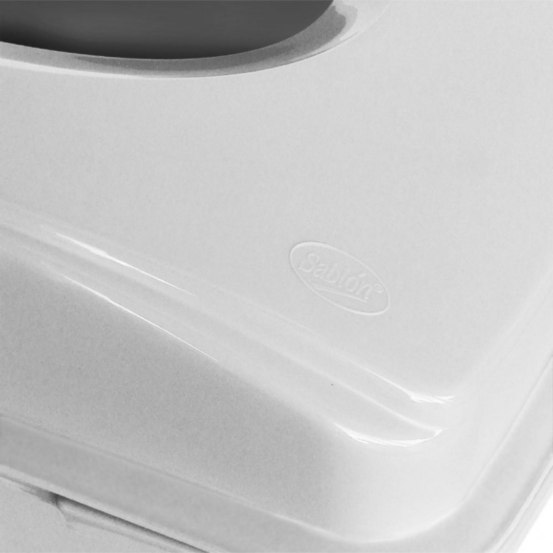 CESTO 80 LITROS BLANCO CON TAPA ELIPTICA SABLÓN®