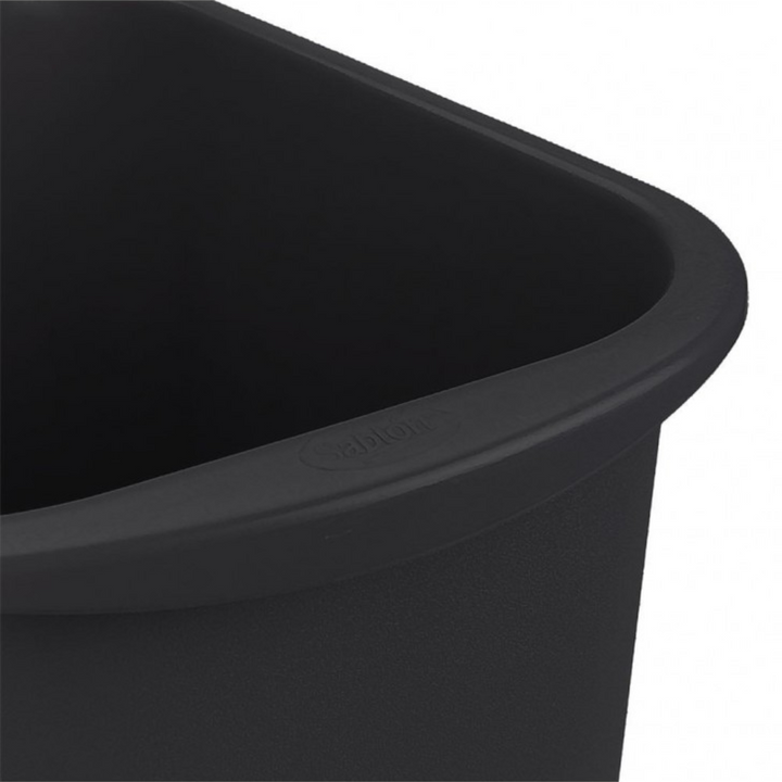 CESTO RECTANGULAR 13 LITROS NEGRO SABLÓN®