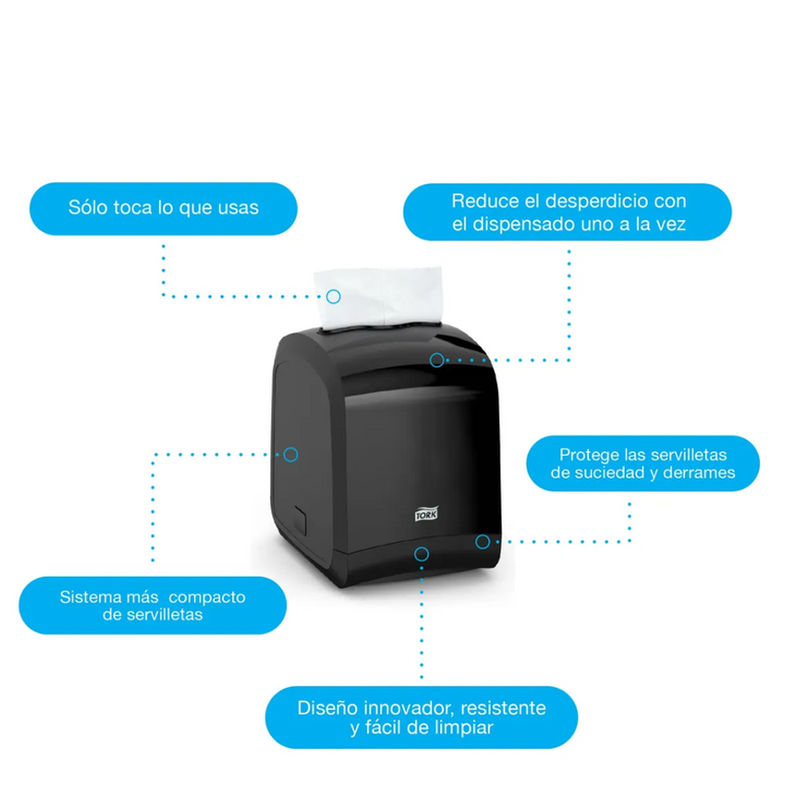DISPENSADOR TORK® SERVILLETA FIT NEGRO 703154