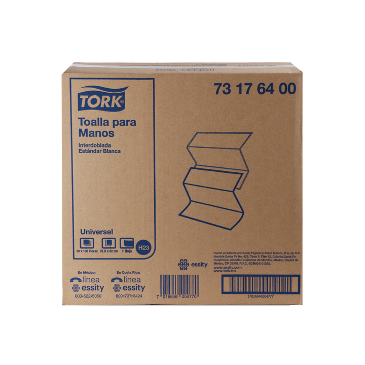 TOALLA INTERDOBLADA UNIVERSAL TORK® 20/100 731764
