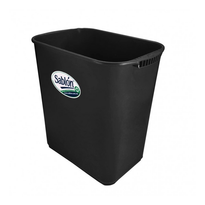 Bote de basura para oficina color negro marca sablon 