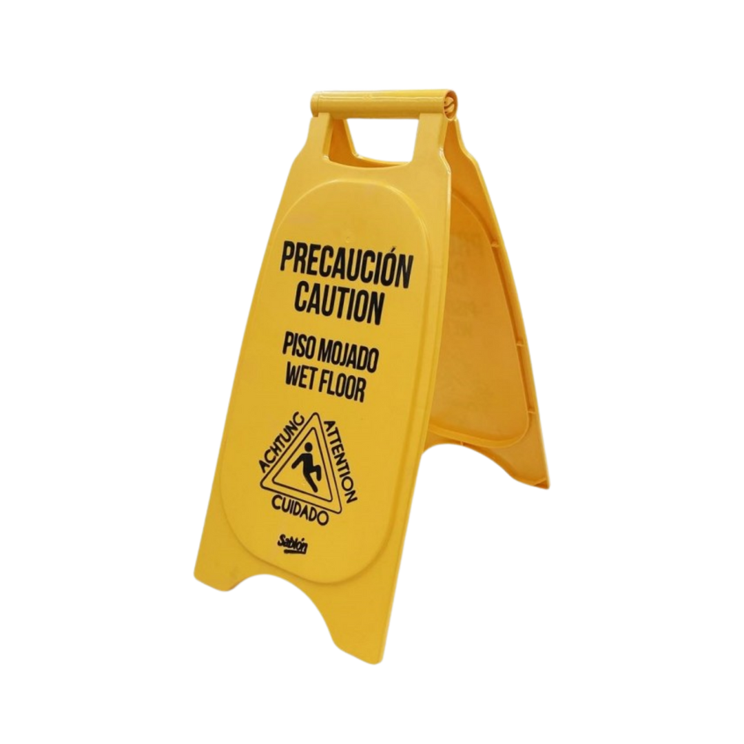 CABALLETE PLÁSTICO PISO MOJADO SABLÓN® AMARILLO