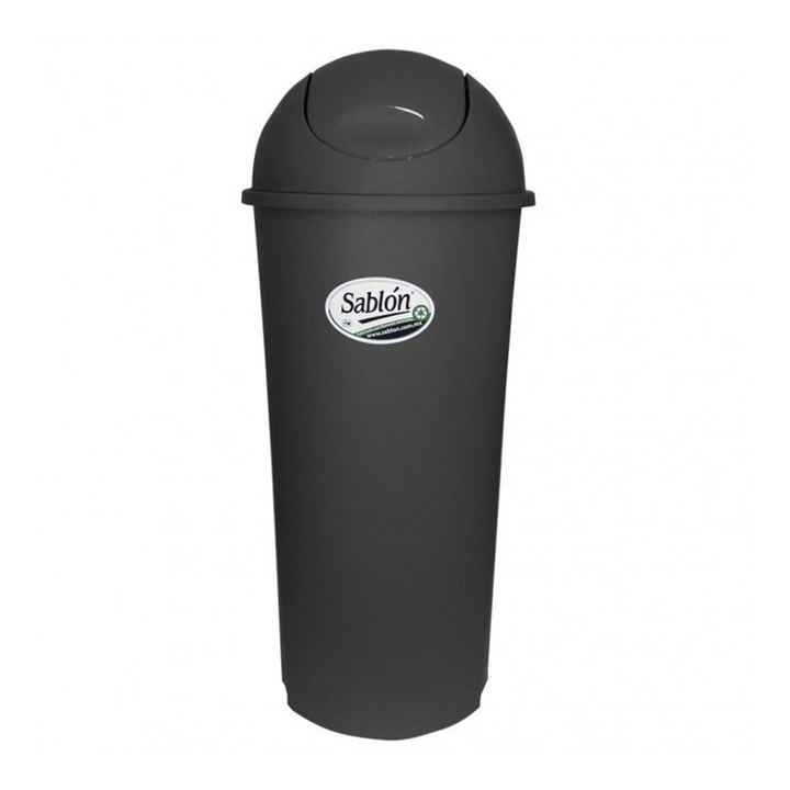 Cesto redondo con tapa color negro 