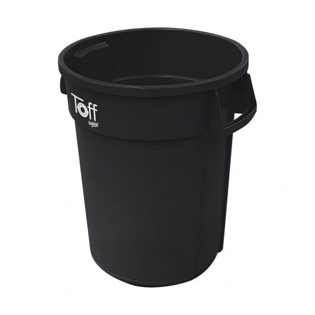 Cesto de basura negro de gran capacidad