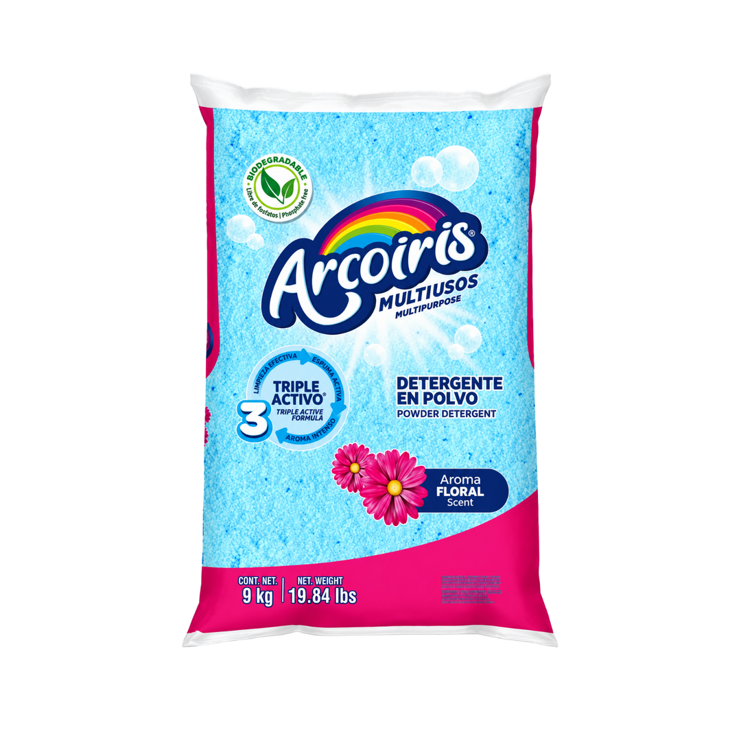 DETERGENTE EN POLVO ARCOIRIS® 9 KG.