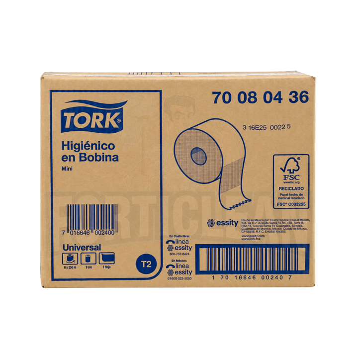 PAPEL HIGIÉNICO TORK® MINI BOBINA 6/350 700804