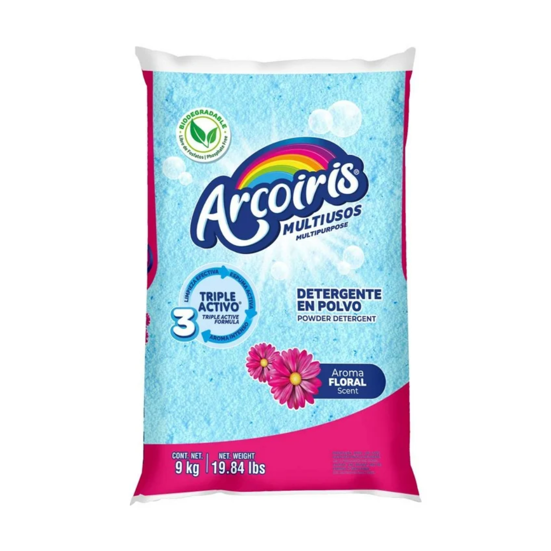 DETERGENTE EN POLVO ARCOIRIS® 9 KG.