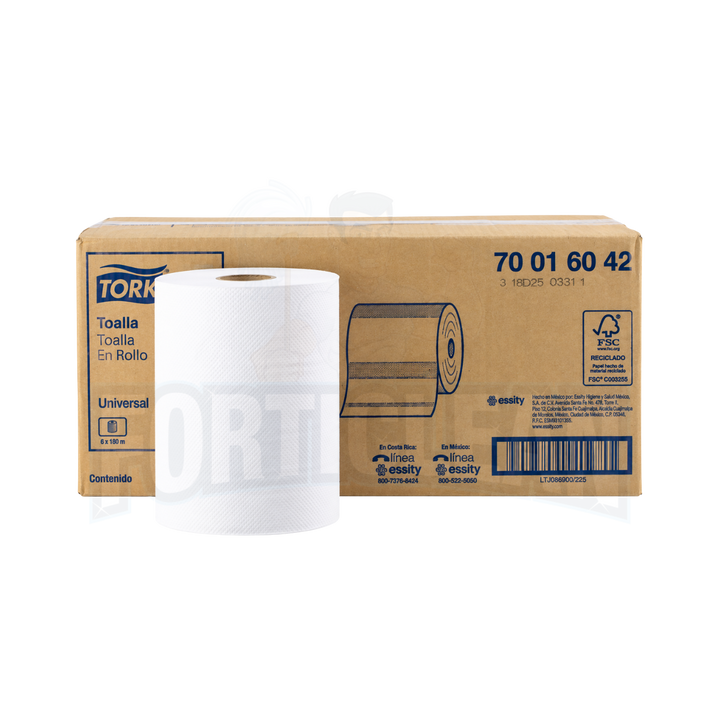 TOALLA EN ROLLO TORK® BLANCA 6/180 700160