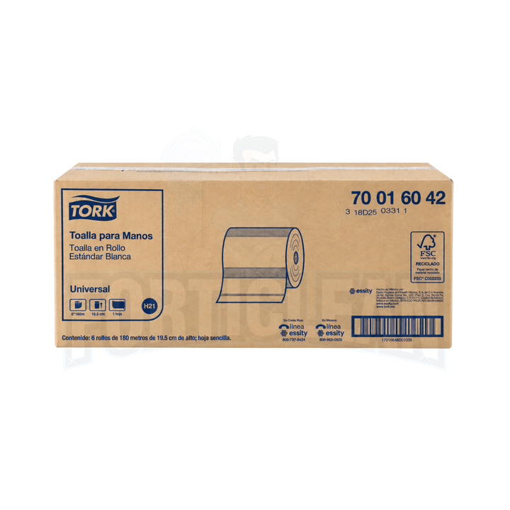 TOALLA EN ROLLO TORK® BLANCA 6/180 700160